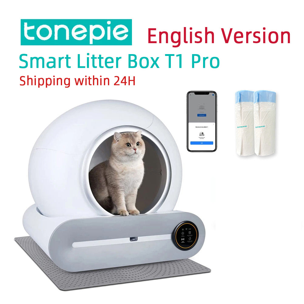 Automatic Smart Cat Litter Box Self Cleaning Tonepie 65L